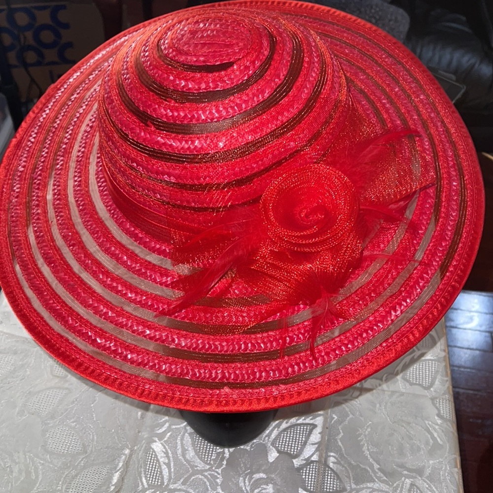 SUMMER HAT WITH MESH RIBBON & BOW - Picture 5 of 7